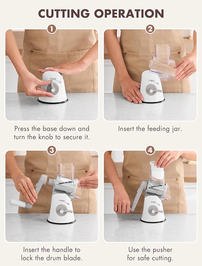 GDL Rotary Cheese Grater Hand Crank