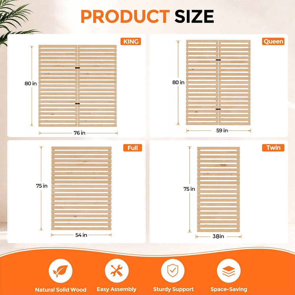 Japanese Bed Frame,Queen Foldable Tatami Floor Bed Frame,Futon Frame