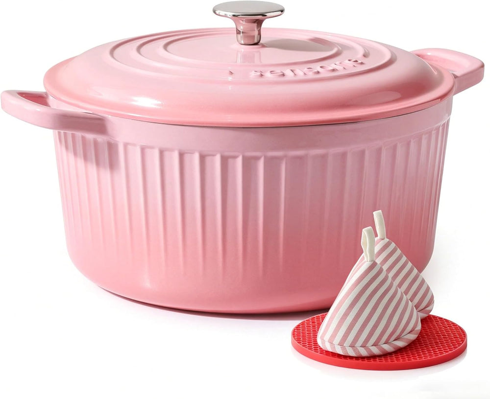 SENSARTE Enameled Cast Iron Dutch Oven Pot
