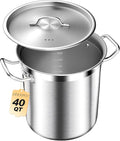 STOCKPOT Large Stock Pot with Lid – Professional Stainless Steel Stockpot 40 by STOCKPOT