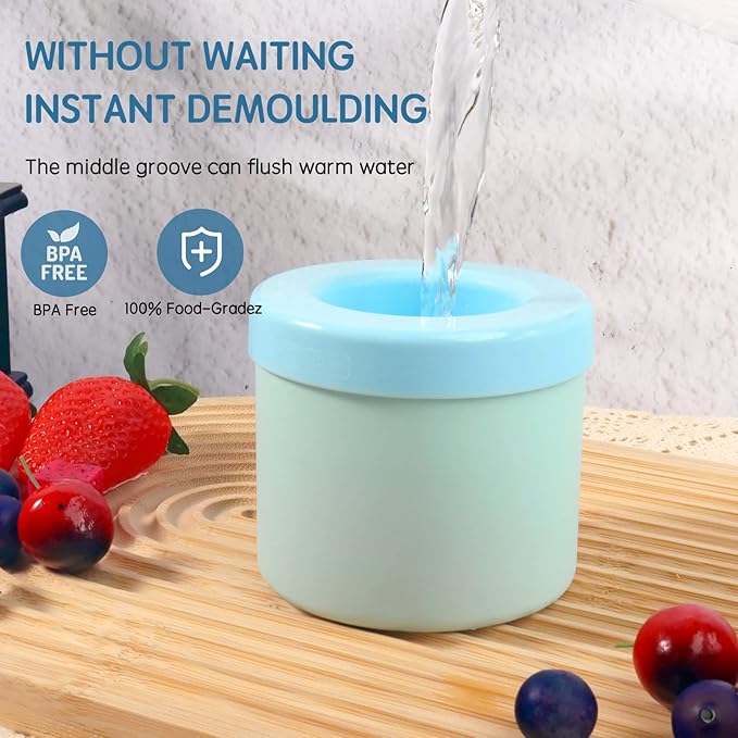 Cylinder Silicone Ice Cube Mold, New 3D Ice Cubes Maker, Decompress Ice Lattice - Image 3
