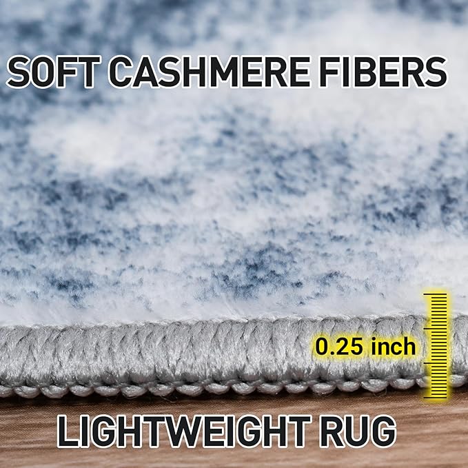 2'6''x8' Runner Rugs Washable Rug: Modern Abstract Living Room Rug Soft - Image 7