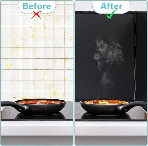 4 Sided Oil Splatter Guard Grease Splatter Guard Stove Splatter Guard, Splatter - Image 2
