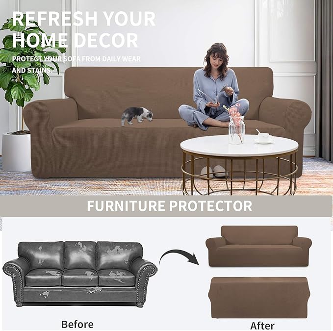 Easy-Going Stretch Oversized Loveseat Slipcover 1-Piece Sofa Cover Furniture - Image 4