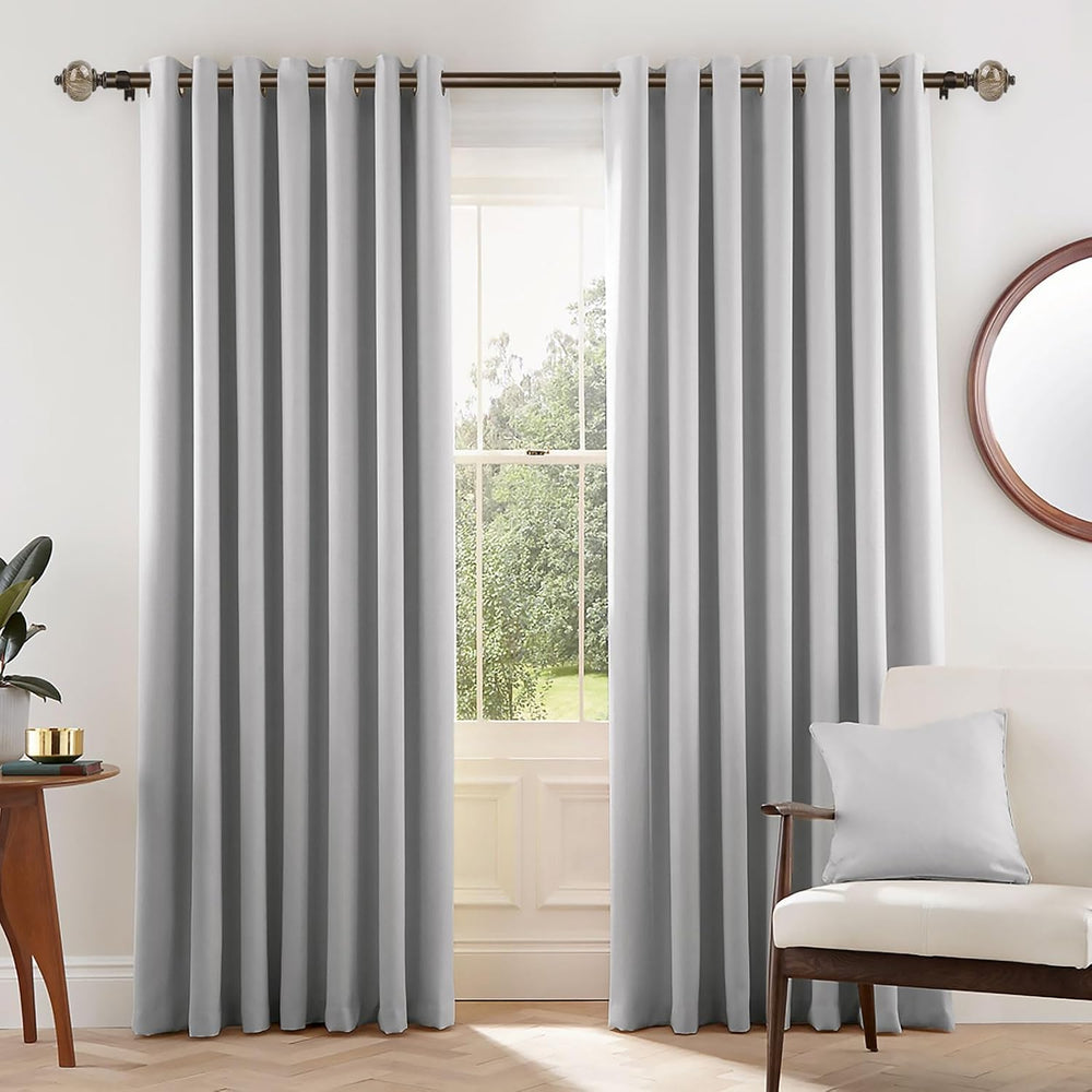 KAMANINA 1 Inch Curtain Rods for Windows 72 to 144 Inch, Bronze Drapery Rod