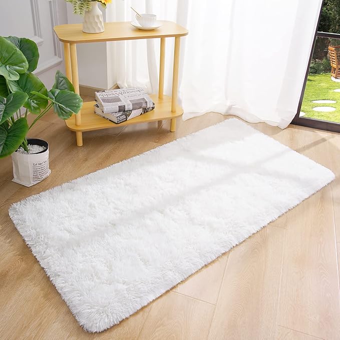 Chicrug Soft Runner Rug for Bedroom Living Room Plush Fluffy Rug 2x4 Feet by ChicrugHomeDecor