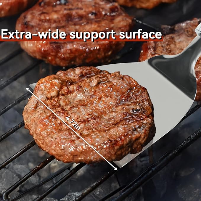 Stainless Steel Spatula Set of 3, Heavy Duty Small Metal Spatula - Image 3