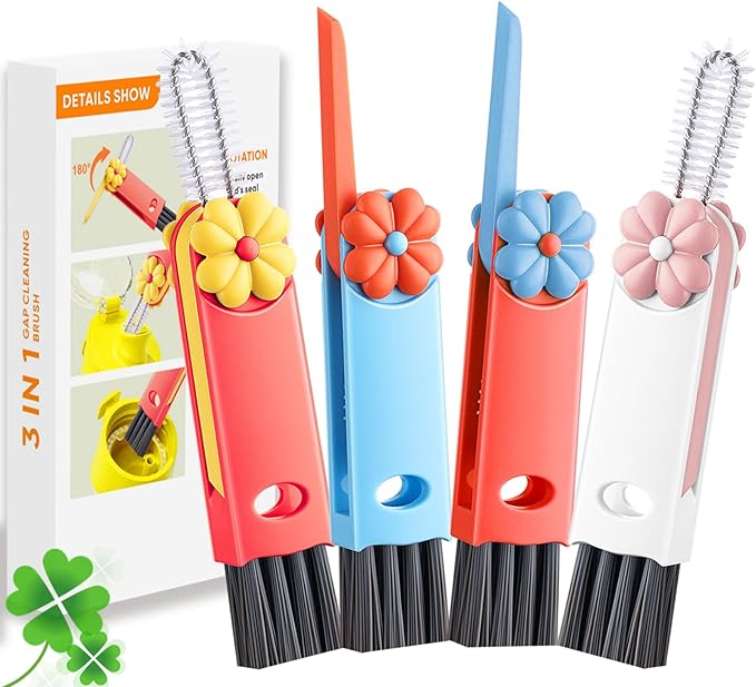 3 in 1 Cup Lid Cleaning Brush, Home Kitchen Crevice Brush, Portable Bottle by Unknown