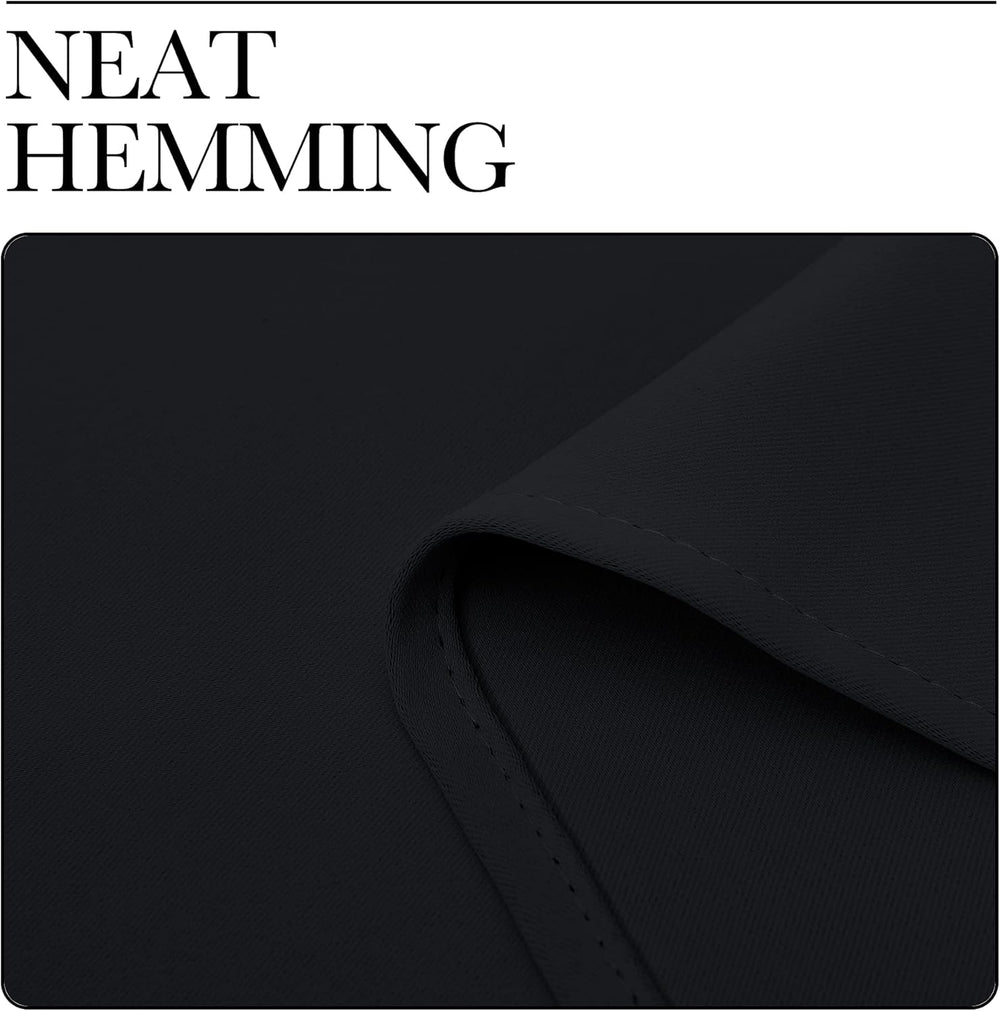 NICETOWN Black Blackout Curtains for Bedroom 70" Wide x 63" Long 2 ...