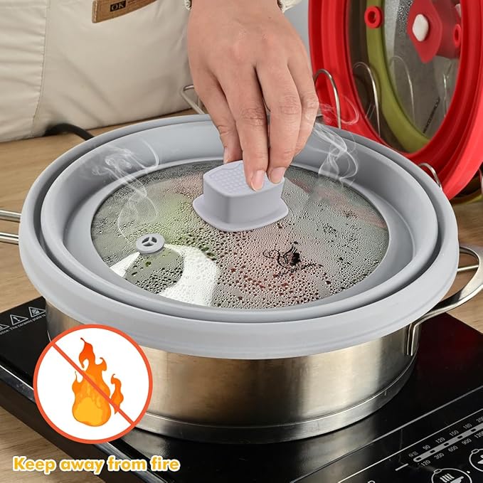 2 Pack Microwave Splatter Cover Glass Guard Lid - Image 7