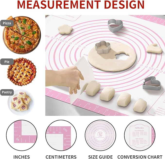Non-stick Silicone Pastry Mat, Silicone Baking Mat - Image 4