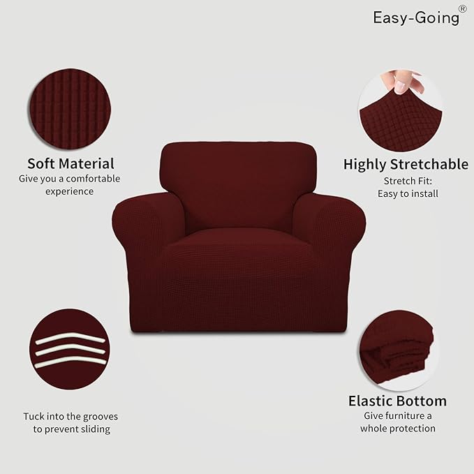 Easy-Going Stretch Chair Sofa Slipcover 1-Piece Couch Sofa Cover Furniture - Image 3