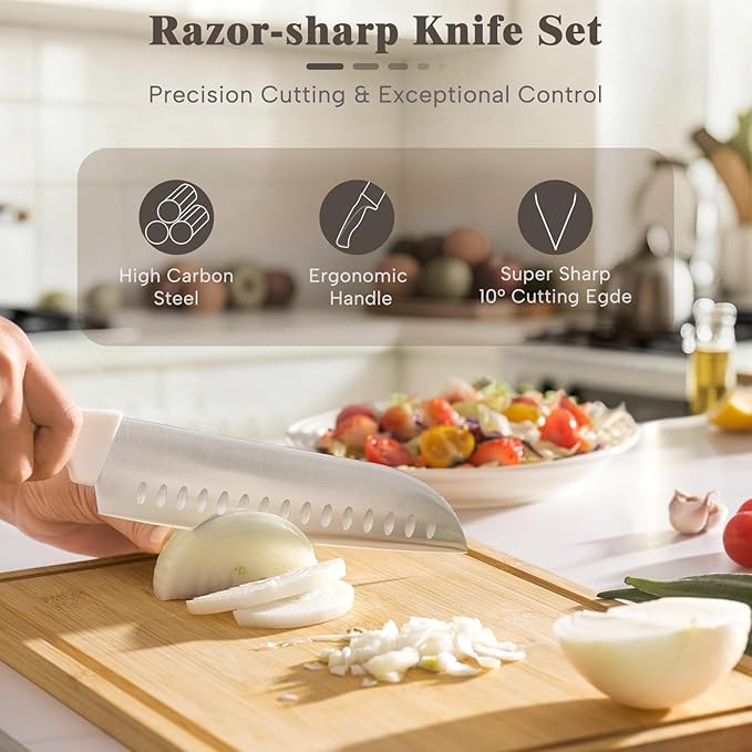 Knife Set, Astercook 22-Piece Kitchen Knife Set - Image 4