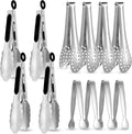 CHENGU12 Pack Stainless Steel Tongs 4/5/7inches Food Serving Clip Kitchen by CHENGU