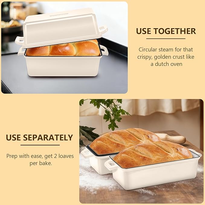 Wildone 2 in 1 Enameled Cast Iron Bread Pan