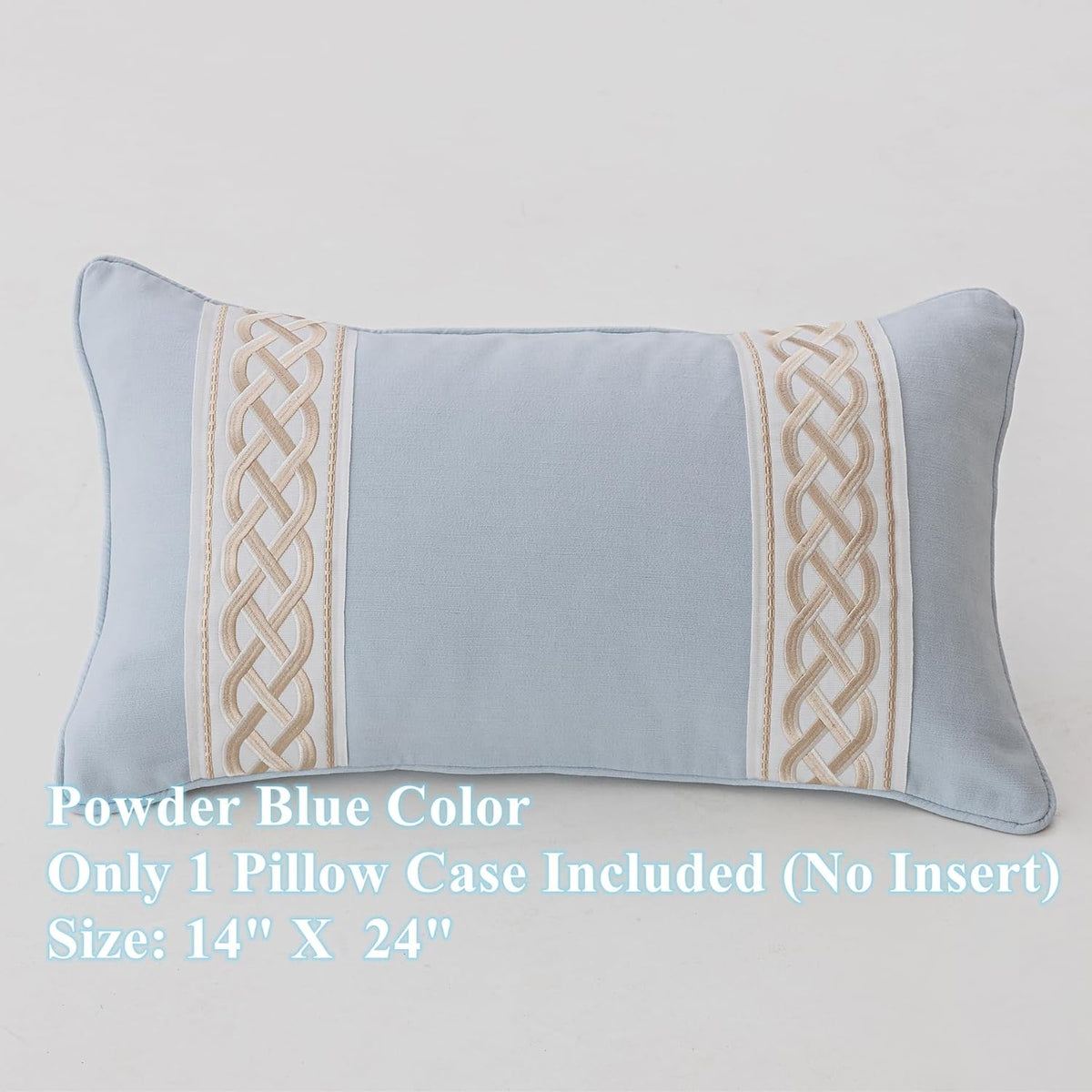 visionaryhomedesign kinsey walsh collection decorative lumbar pillowcase, embroidered shown in use