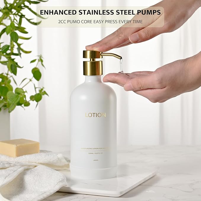 Glass Soap Dispenser Bathroom Set by Janxin, Foaming Kitchen soap Dispenser - Image 4