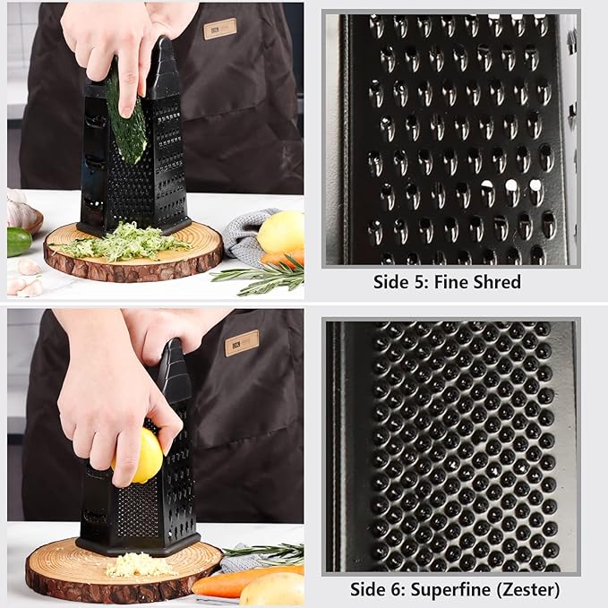 Box Grater, Cheese Grater Shredder Stainless Steel - Image 5