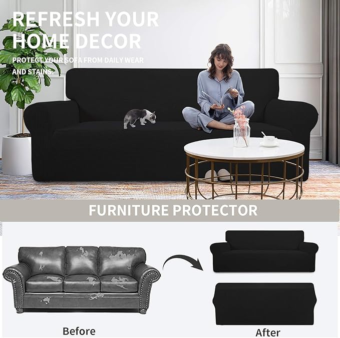 Easy-Going Stretch Oversized Loveseat Slipcover 1-Piece Sofa Cover Furniture - Image 4