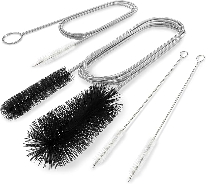 Flexible Drain Brush, 66 Inch Long Double Ended Hose Pipe Cleaners and 58 Inch by Bozenu