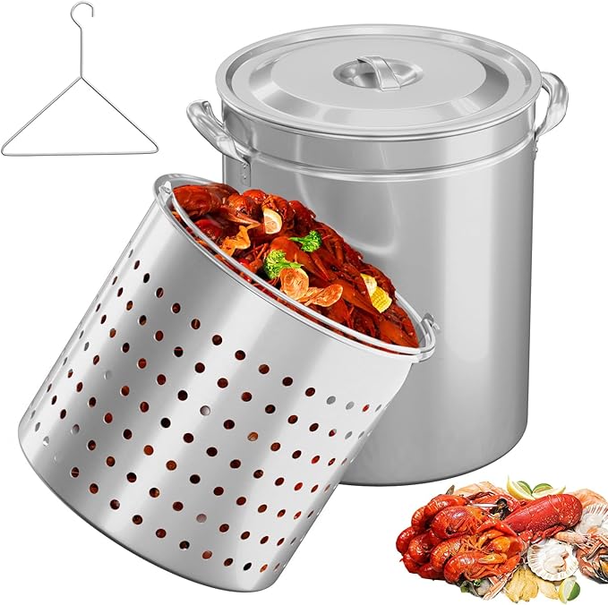 Bonnlo 62QT Stainless Steel Stock Pot
