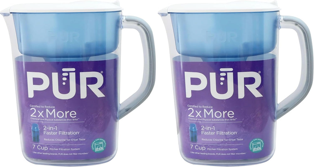 PUR 7-Cup Water Filter Pitcher, Great-Tasting Water, Dishwasher Safe, Faster