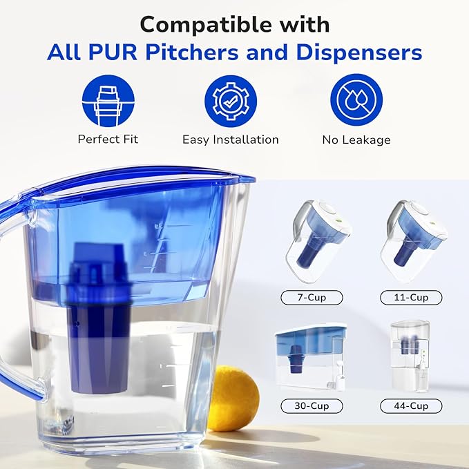 Fil-Fresh 3-Pack PURWater Filter Replacement, PURPlus Water Pitchers and - Image 2