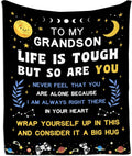 Grandson Gifts from Grandma Grandpa Blanket 60"x50", Birthday Gifts for Grandson, Birthday Decoration, to My Grandsons Gift Throw Blankets from Nana Papa, Best Grandsons Ever