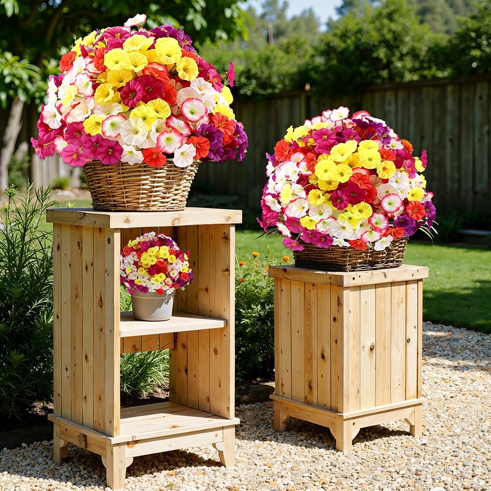 JEMONG Artificial Flowers 30 Bundles Outdoor UV Resistant Fake Daisy Flowers ...