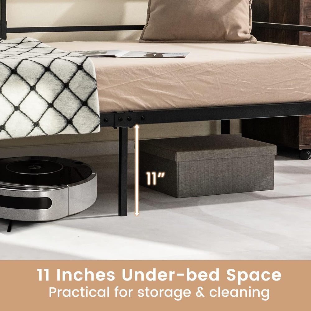 GIANTEX Metal Twin Daybed Frame, Day Bed with Metal Slat Support & 3-Side...