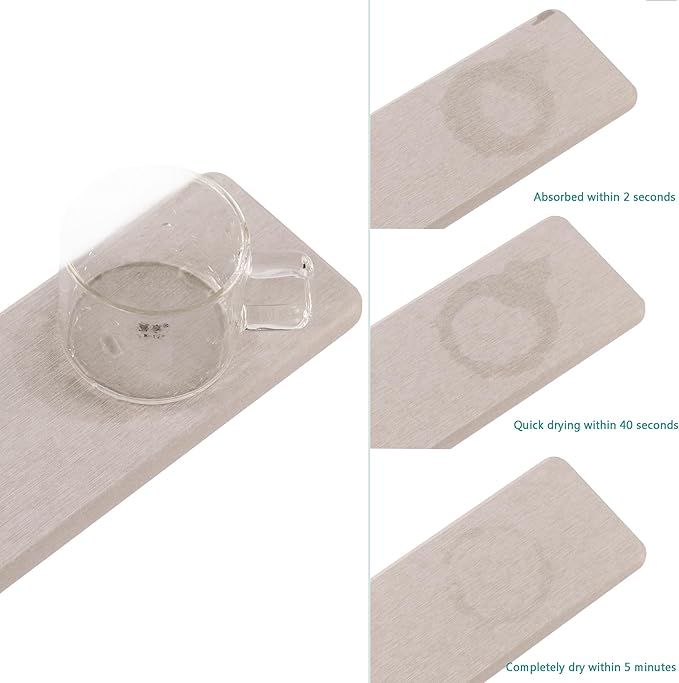 NiuYichee 2 Pcs Water Absorbing Stone Trays, Kitchen/Bathroom Sink Soap Dish - Image 7