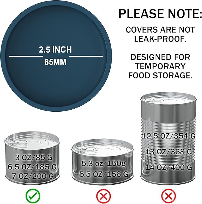 OHMO - 2 Pack Cat Food Can Lids, Small Silicone Can Covers - Image 2