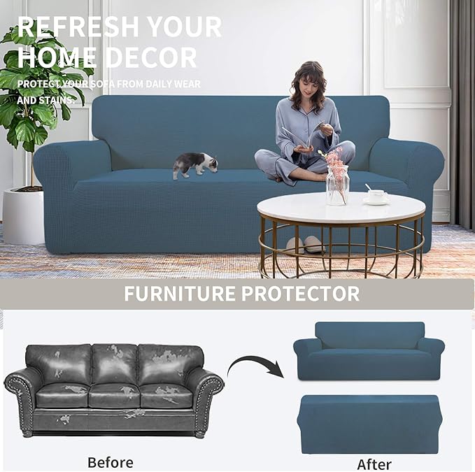 Easy-Going Stretch Oversized Loveseat Slipcover 1-Piece Sofa Cover Furniture - Image 4