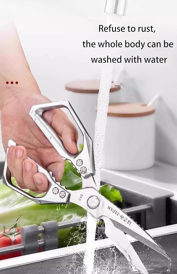 Multi-Purpose Rust Proof Kitchen Shears, Heavy Duty Meat Scissors, Dishwasher - Image 6