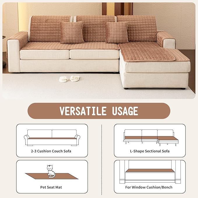 Velvet Couch Covers for Dogs, Dog Sectional Couch Covers, Pet Couchs Cover for - Image 4