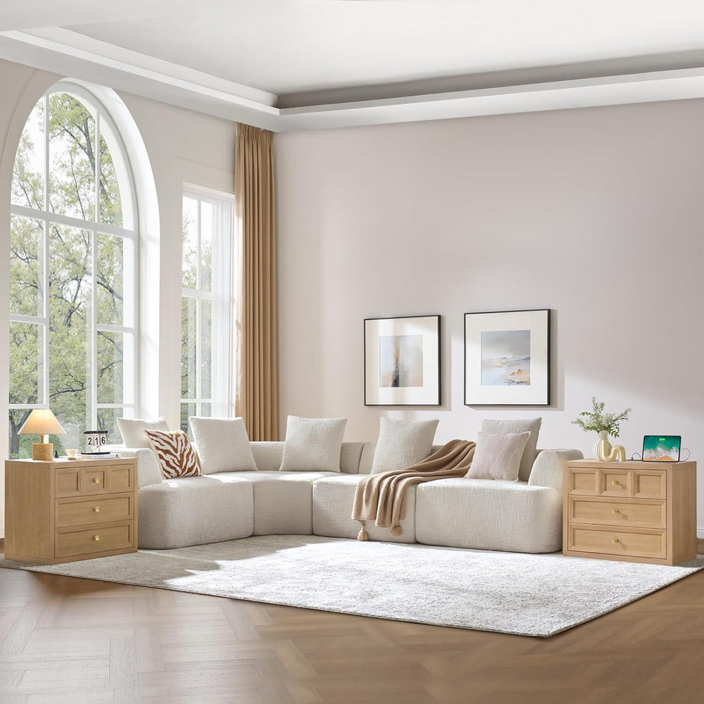 3 Piece Bedroom Set - Includes 6 Drawer Dresser and 3 Drawer King Size Nights...