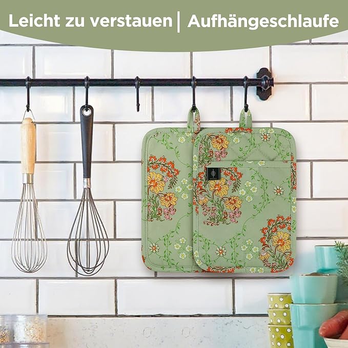 BONTHEE Pot Holders for Kitchen Heat Resistant Hot Pads for Countertops Oven - Image 7