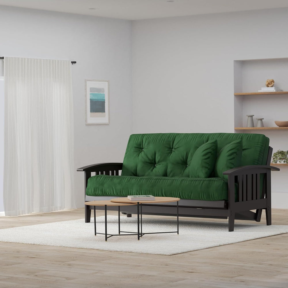 Westfield Complete Futon Set - Espresso Finish (Warm Black) – Large Queen Siz...