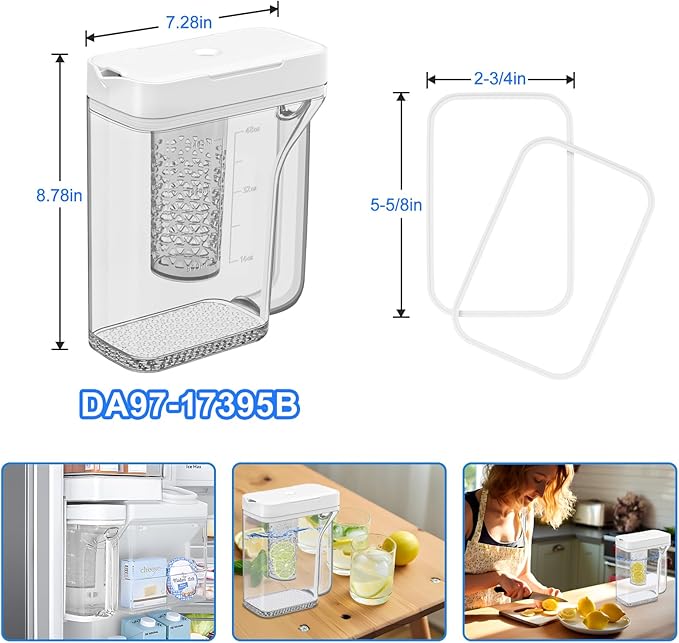 Upgraded DA97-17395B Refrigerator Water Pitcher Compatible