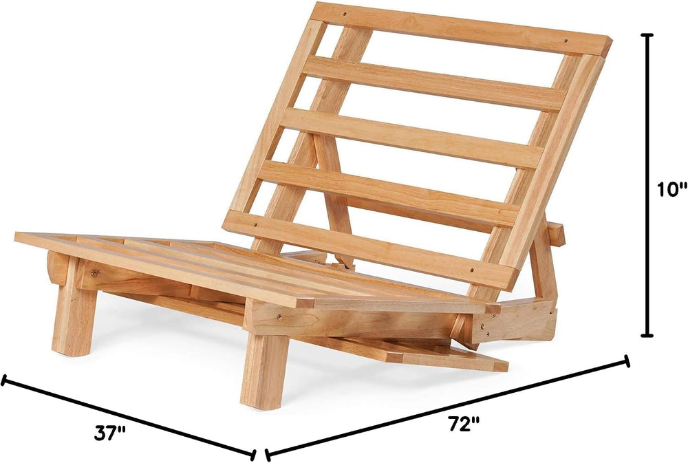 Nirvana Futons Twin Tri-Fold Wood Futon Sofa Bed Lounger Frame - (Space Saver...