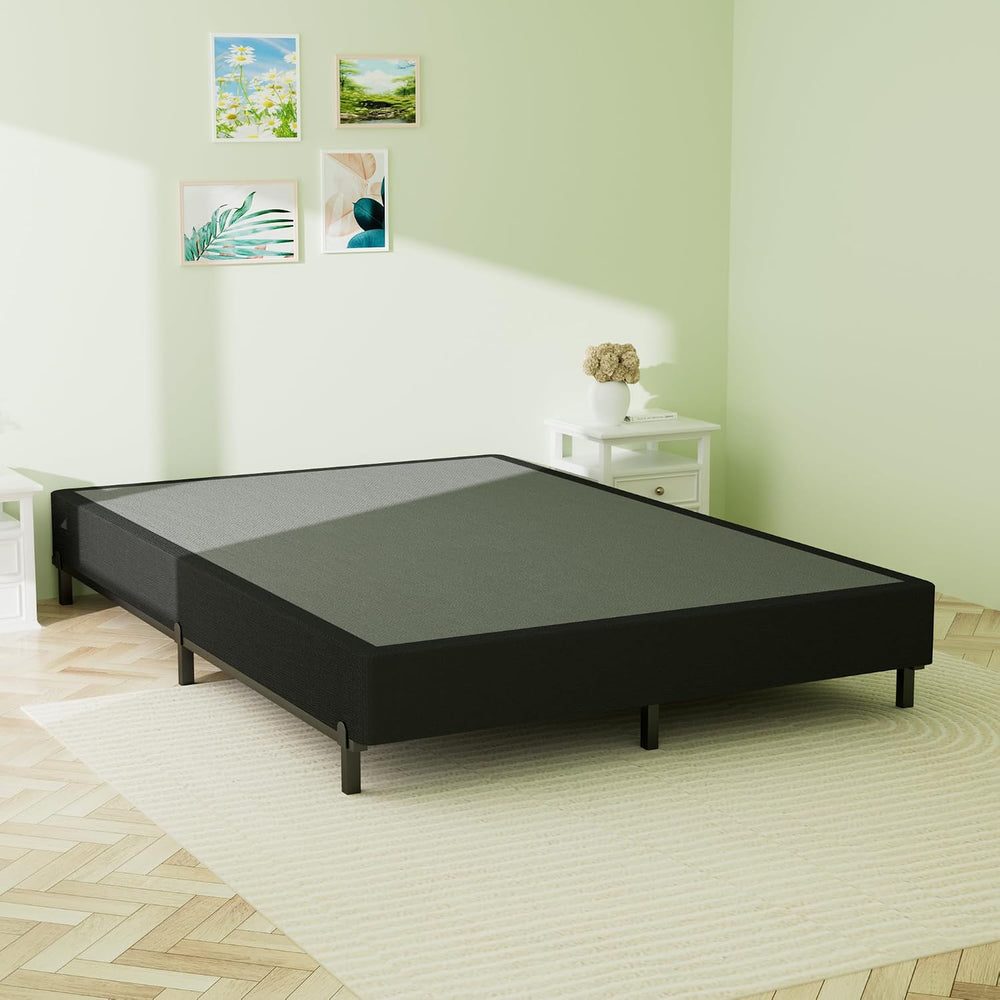 Superay King Box Spring, 10 inch Metal Bed Base with Fabric Cover