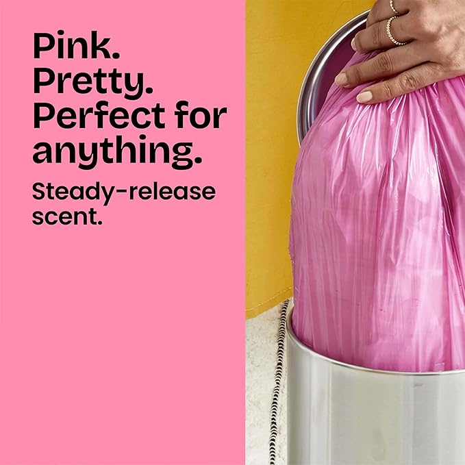 Glad Small Trash Bags 4 Gallon, Febreze Cherry Blossom Garbage Bags, Odor - Image 2