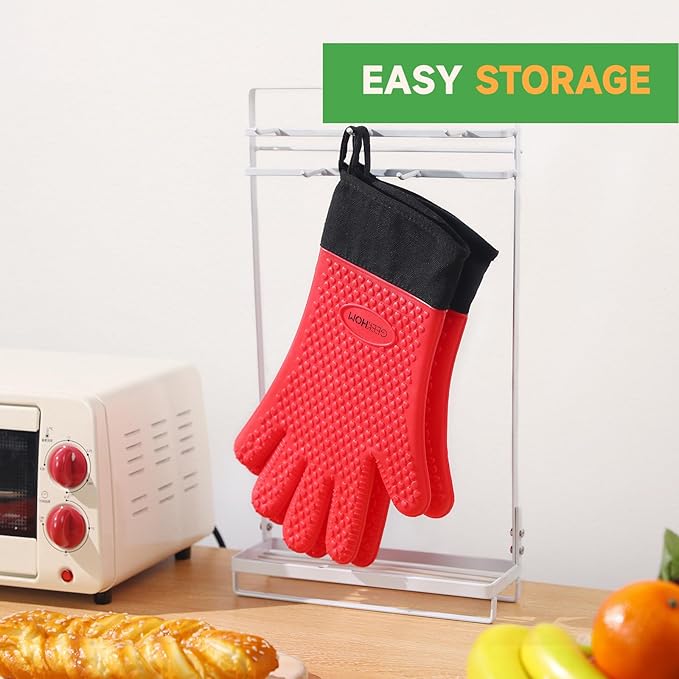 GEEKHOM BBQ Gloves Heat Resistant Oven Mitts - Image 7