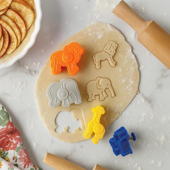 Mrs. Anderson's Baking Animal Cracker Cookie Cutters, Spring-Action Embossing - Image 3