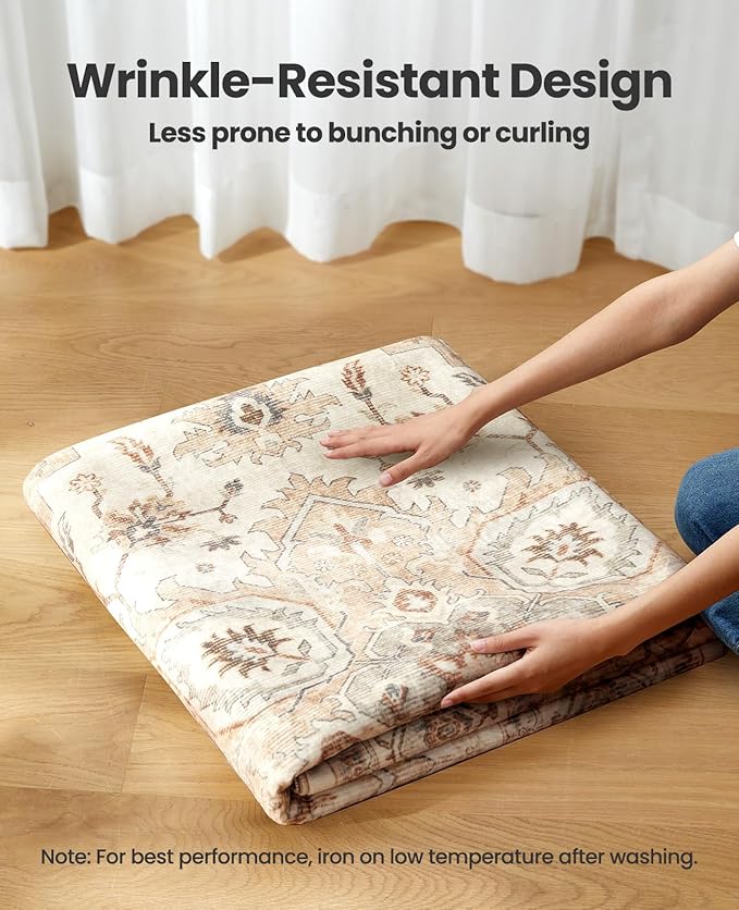 AMADA HOMEFURNISHING 5x7 Area Rugs, Washable Living Room Rug Low-Profile - Image 7