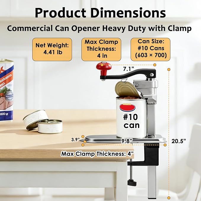 Commercial Manual Can Opener Heavy Duty