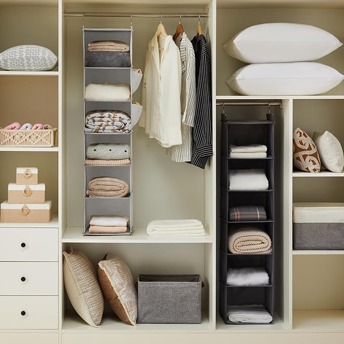 YOUDENOVA Hanging Closet Organizer, 6-Shelf Closet Hanging Storage Shelves - Image 2