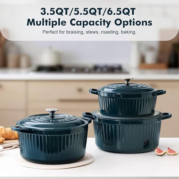 SENSARTE Enameled Cast Iron Dutch Oven Pot - Image 8
