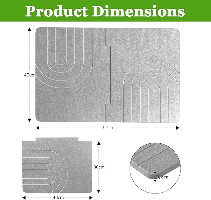 Luxspire Large Stone Drying Mat - Image 8