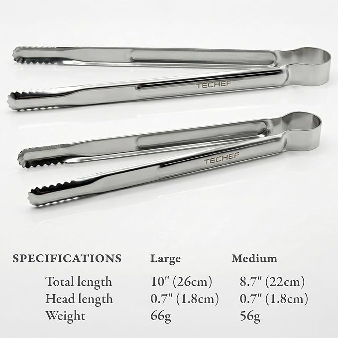 TECHEF Kitchen Shears With 2 Stainless Steel Tongs & Travel Bag, Dishwasher Safe - Image 6